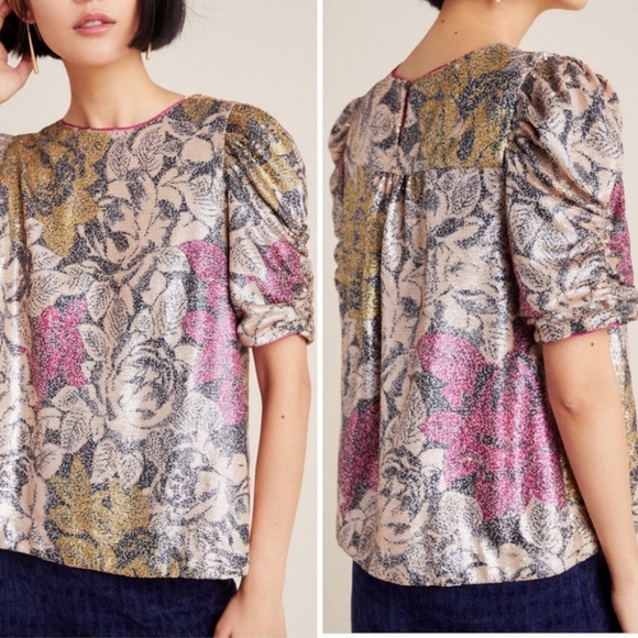 Anthropologie  Blouse à paillettes Marie
Size 4 - Picture 8 of 8